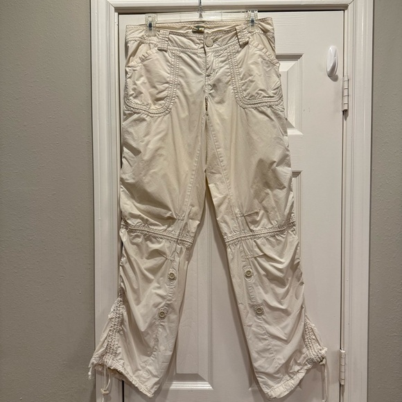 Vintage 90s Y2K ABERCROMBIE & FITCH Women’s 4 Paratrooper Pants Low Rise Khakis - Picture 1 of 14